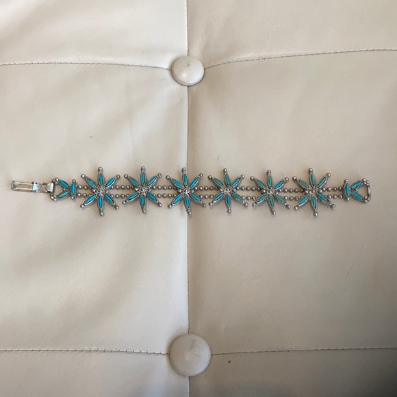 Vintage Jewelry - Vintage silver and turquoise bracelet